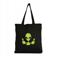 Torby i wózki na zakupy - Eko Torba na ramię Na Zakupy Shopper Prezent Torebka Alien Kosmita 2 - miniaturka - grafika 1