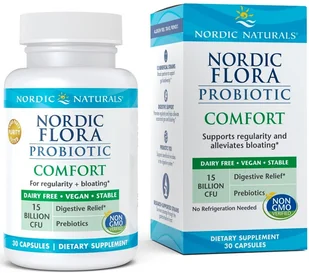 NORDIC NATURALS Nordic Flora Probiotic Comfort (Trawienie, Wsparcie pracy jelit) 30 Kapsułek - Układ pokarmowy - miniaturka - grafika 2