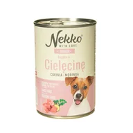Mokra karma dla psów - NEKKO Junior Cielęcina, cukinia, moringa puszka 400 g - miniaturka - grafika 1