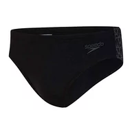 Kąpielówki męskie - Speedo męski splot typu Boomstar 7 cm Brief Speedo Black/Oxid Grey 26 - miniaturka - grafika 1