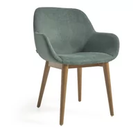 Krzesła - Zielone krzesło do jadalni Kave Home Konna - miniaturka - grafika 1