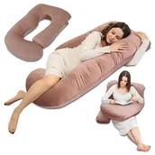 Poduszki do karmienia - Poduszka ciążowa Poduszka do karmienia xxl Poduszka boczna do spania Poduszka ciążowa duża poduszka komfortowa Poduszka pozycjonująca w kształcie li.. - miniaturka - grafika 1