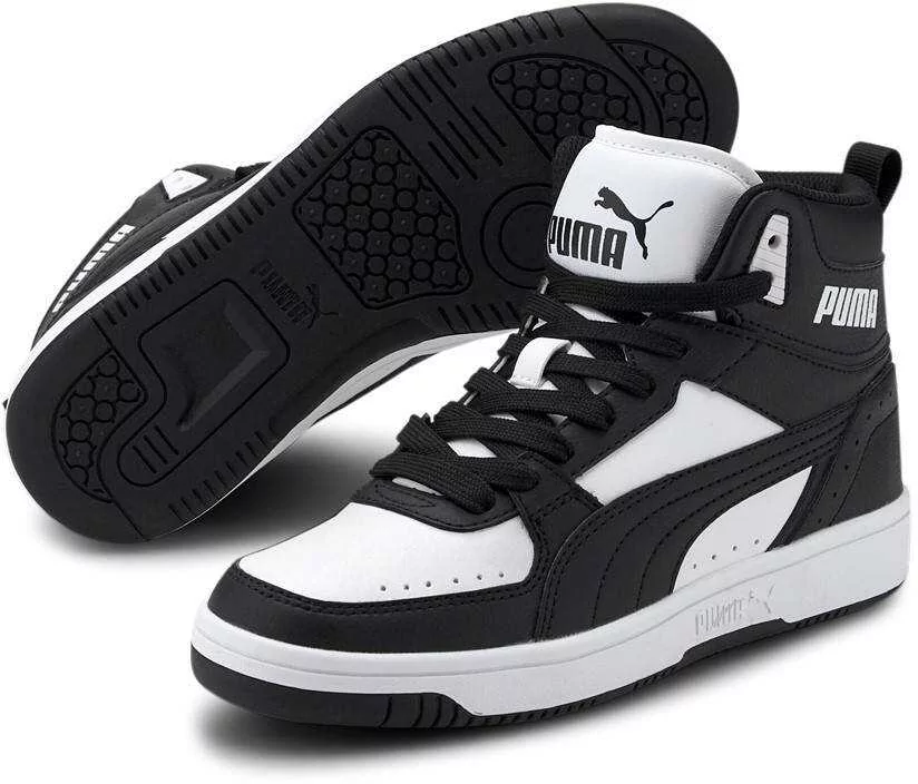 Sneakersy młodzieżowe wysokie Puma Rebound JOY Jr junior czarne (374687-01)  - Ceny i opinie na Skapiec.pl