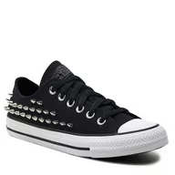 Trampki damskie - Trampki Converse Chuck Taylor All Star Studded A06454C Black/Silver/White - miniaturka - grafika 1