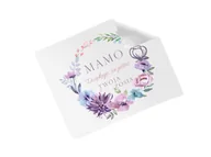 Akcesoria do okularów - Ściereczka do okularów personalizowana na dzień matki Fioletowy wianek - 1 szt. - miniaturka - grafika 1