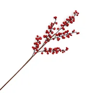 Sztuczne kwiaty - Gałązka ŚWIĄTECZNA DUŻA STROIK REETA 75 cm HOMLA - miniaturka - grafika 1