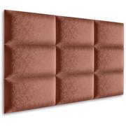 Meble modułowe i akcesoria - Muralo, Panel tapicerowany ścienny, Prostokąt, Brudny Róż welur, 60x30 cm - miniaturka - grafika 1