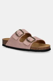 Scholl klapki zamszowe JOSEPHINE damskie kolor różowy F321651023 - Klapki i japonki damskie - miniaturka - grafika 1