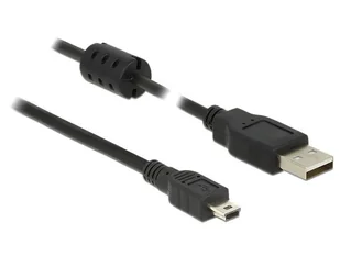 Delock Kabel USB 2.0 A USB 2.0 Mini-B M-M 3m czarny 84915 - Kable USB - miniaturka - grafika 2