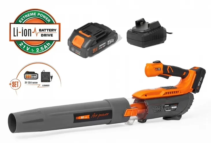 Daewoo Dabl 5521li Set Dmuchawa Akumulatorowa + Aku 21v 2,5ah + Ładowarka