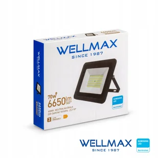 Naświetlacz Wellmax Samsung 70W 6650lm 4000K IP65 - Lampy pozostałe - miniaturka - grafika 1