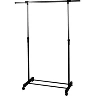 Wieszaki i stojaki - Wieszak na ubrania stojący 1D chrom/czarny Paulo - miniaturka - grafika 1