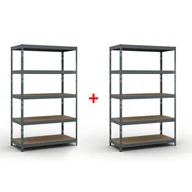 Regały biurowe - B2B Partner Regał półkowy 2000 x 1200 x 600 mm, nośność 280 kg 1+1 GRATIS 540051 - miniaturka - grafika 1