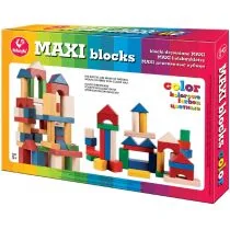 Maxi Klocki drewniane blocks kolorowe 53 elementy Kukuryku - Klocki - miniaturka - grafika 1
