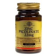 Witaminy i minerały dla sportowców - Solgar Solgar, Cynk Pikolinian, 22 mg, 100 tabletek - miniaturka - grafika 1