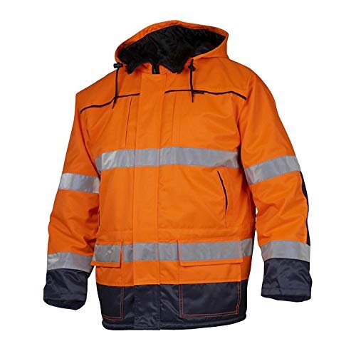 Top Swede 6216-22-06 model 6216 kurtka parka z podwójną podszewką, pomarańczowa/morska, rozmiar L
