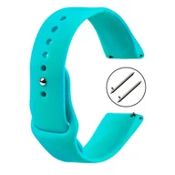 Akcesoria do smartwatchy - Pasek do smartwatch 22 mm / Silikonowy / Uniwersalny / S01 - turkusowy + teleskopy - miniaturka - grafika 1