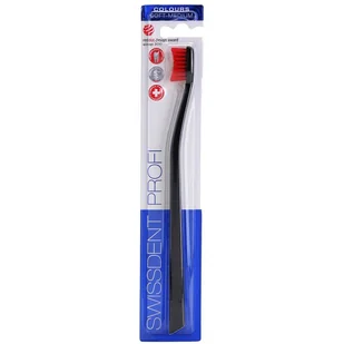 Swissdent Colours Single szczoteczka do zębów soft medium Black & Red - Szczoteczki do zębów - miniaturka - grafika 1