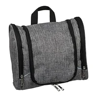 Kosmetyczki, organizery i kuferki - Relaxdays Kosmetyczka dla mężczyzn i kobiet, 6 przegródek, wodoszczelna, kosmetyczka do zawieszenia, worek na pranie na kemping, szary, 1 sztuka - miniaturka - grafika 1