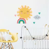 Wyposażenie pokoiku dziecięcego - Komplet naklejek ściennych Ambiance Sun, Clound and Rainbow - miniaturka - grafika 1