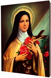 Święta Teresa - obraz religijny na desce lipowej - Ikony i obrazy sakralne - miniaturka - grafika 1