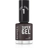 Lakiery do paznokci - Rimmel Super Gel hybrydowy lakier do paznokci bez użycia lampy UV/LED odcień 103 Brownie 12 ml - miniaturka - grafika 1