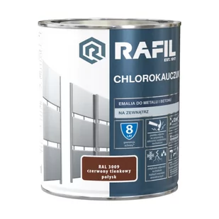 Rafil Emalia Chlorokauczukowa czerwony tlenkowy RAL3009 połysk - Emalie - miniaturka - grafika 1