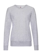 Bluzy damskie - Damska Lekka Bluza Raglanowa Fruit Of The Loom Lady-Fit Heather Grey S - miniaturka - grafika 1