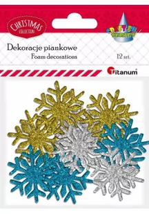 TITANUM Kształty piankowe Śnieżynki 12szt - Decoupage - miniaturka - grafika 2