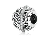 Pandora Valerio.pl Rodowany srebrny wiszący charms do listek liść leaf srebro 925 NEW103 NEW103