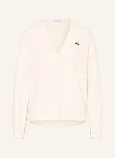 Lacoste Kardigan weiss - Swetry damskie - miniaturka - grafika 1