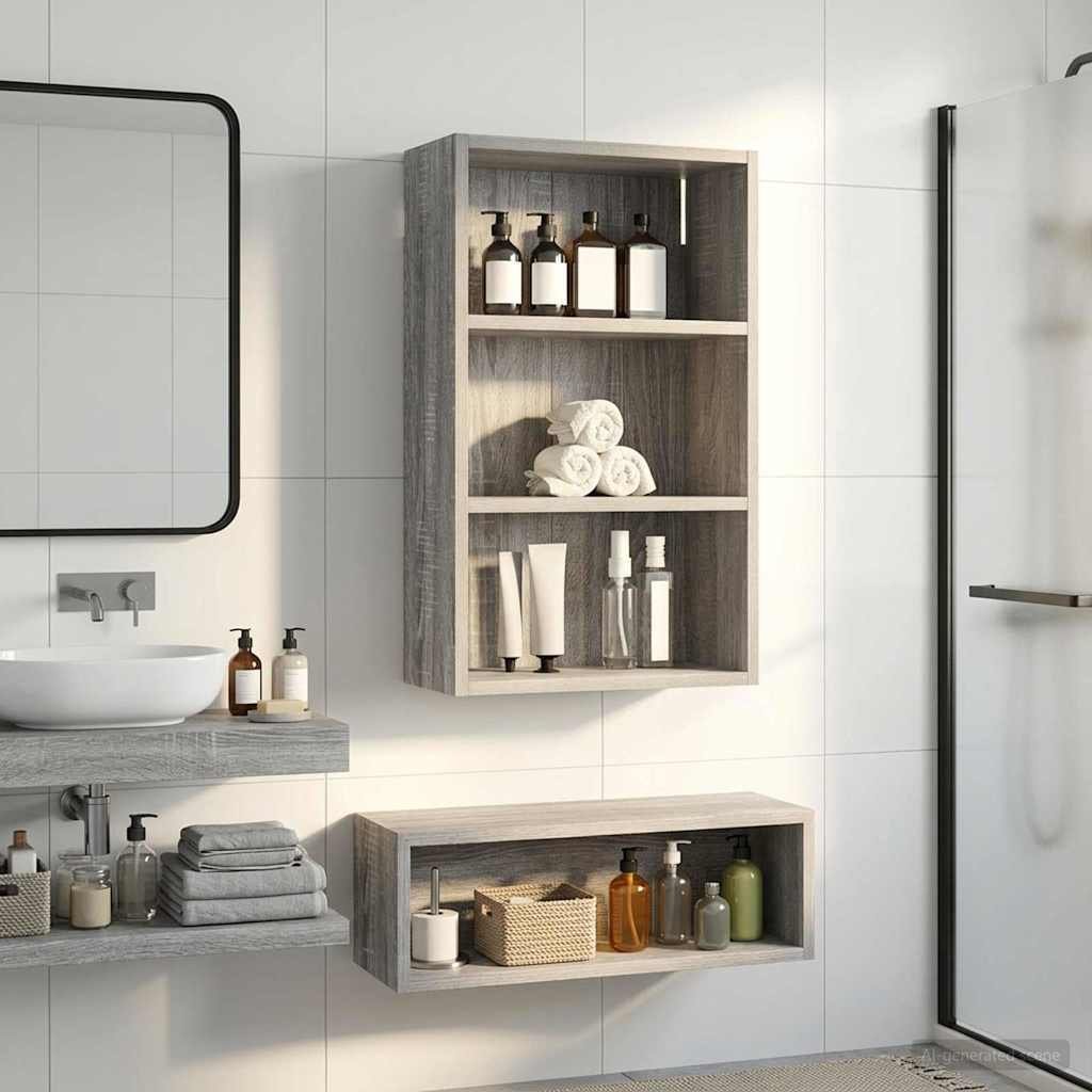 vidaXL vidaXL Szafka ścienna łazienkowa Szary Sonoma 40 x 16 x 62,5 cm