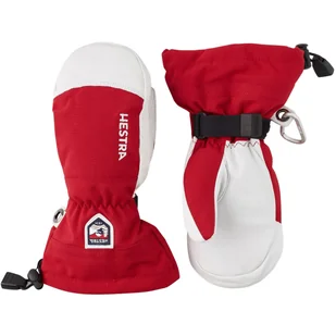 Hestra Army Leather Heli Ski Jr, mitenki narciarskie, juniorskie, czerwone - Rękawice narciarskie - miniaturka - grafika 1