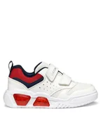 Buty dla chłopców - Geox Sneakersy J Illuminus J55GVA 014BU C0050 D Biały - miniaturka - grafika 1