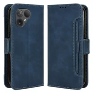 Portfele - Do etui Fairphone 5 Anti-scratch Folio Flip PU Skórzany pokrowiec na portfel na telefon Niebieski - miniaturka - grafika 1