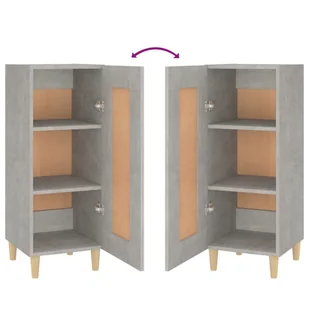 Lumarko Szafka, szarość betonu, 34,5x34x90 cm, materiał drewnopochodny - Szafki do salonu - miniaturka - grafika 9