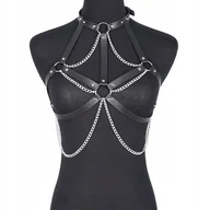Paski - Harness Top Gotycki Łańcuchy Uprząż Lolita Punk Grunge Streetwear 70-100 Cm - miniaturka - grafika 1