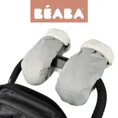 Śpiworki dla dzieci - Beaba Mufki do wózka Heather grey - miniaturka - grafika 1