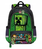 Plecaki - Plecak dwukomorowy 42 cm Minecraft MC00050 Kids Euroswan - miniaturka - grafika 1