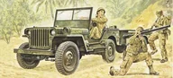 Akcesoria i części modelarskie - Italeri Willis MB Jeep with Trailer MI-314 - miniaturka - grafika 1