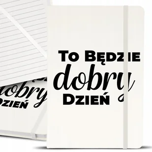 Notes Notatnik Bujo A5 Biały DOBRY DZIEŃ Modne Wz - Notesy i bloczki - miniaturka - grafika 1