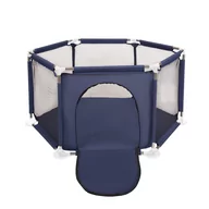 Łóżeczka i kojce - KS-100X-BLUE Selonis Sześciokąt składany KS-100X niebieski 63x64 Zabawka kojec - miniaturka - grafika 1