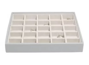 Stackers Szkatułka na biżuterię Stackers 25 komorowa classic kamienna szarość 74493 - Pudełka i szkatułki - miniaturka - grafika 1