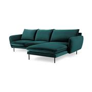 Narożniki - Morska narożna aksamitna sofa prawostronna Cosmopolitan Design Vienna - miniaturka - grafika 1