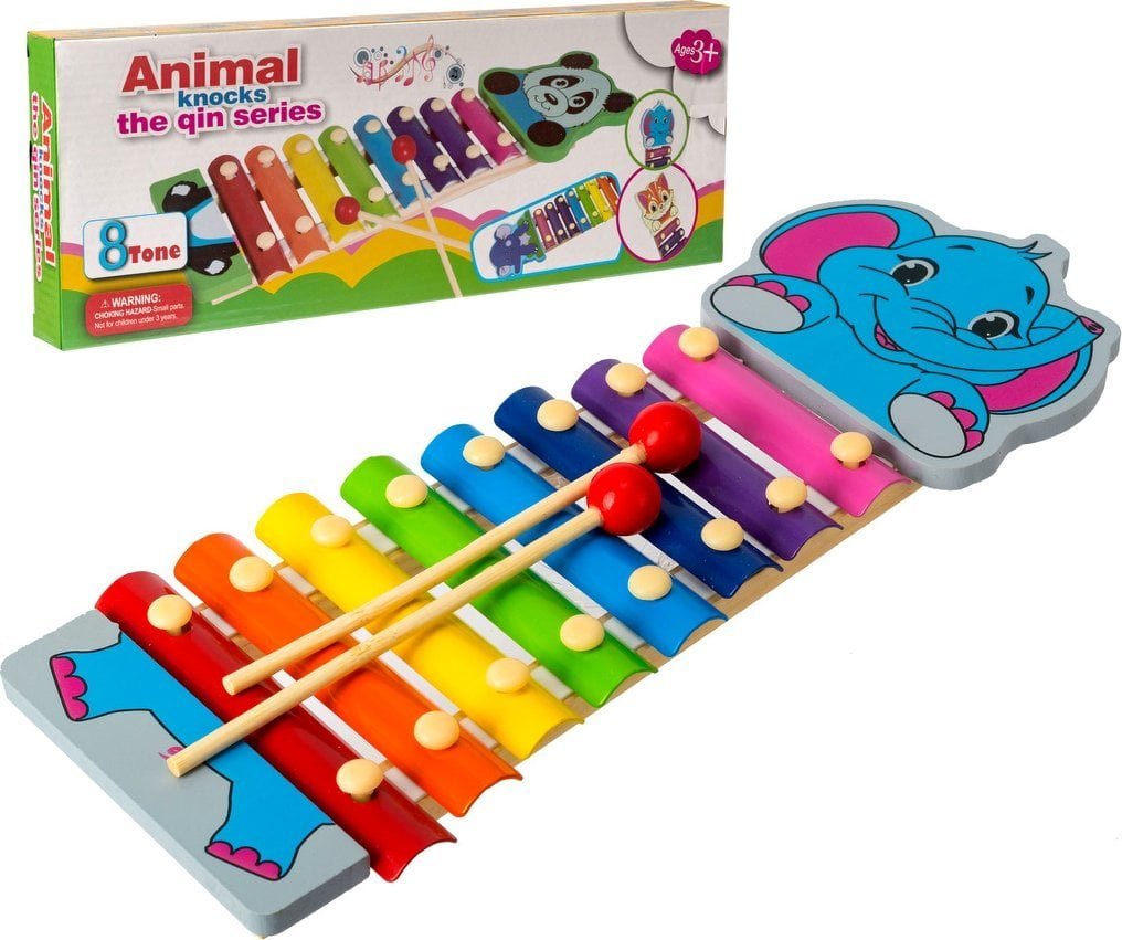 CYMBAŁKI DREWNIANE DLA DZIECKA ZWIERZĘTA 8 TONÓW