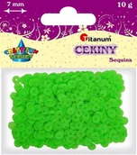 Pasmanteria - TITANUM Cekiny TITANUM 7mm matowe - zielone 304600 - miniaturka - grafika 1