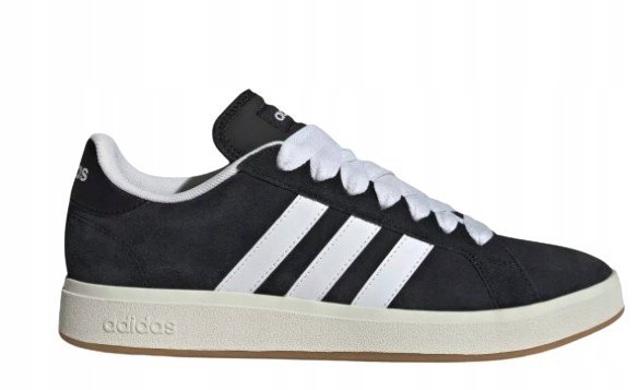 ADIDAS MĘSKIE TRAMPKI CZARNE Z BIAŁYMI PASKAMI SKÓRA 47 1/3 J0A