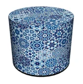 Pufy i podnóżki - Intesi Pufa dekoracyjna Blue - miniaturka - grafika 1