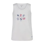 Koszulki i topy damskie - CMP Tank top dziecięcy, biało-prowansja, 110 - miniaturka - grafika 1