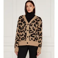 Swetry damskie - Joop! Wełniany kardigan Loose fit - miniaturka - grafika 1